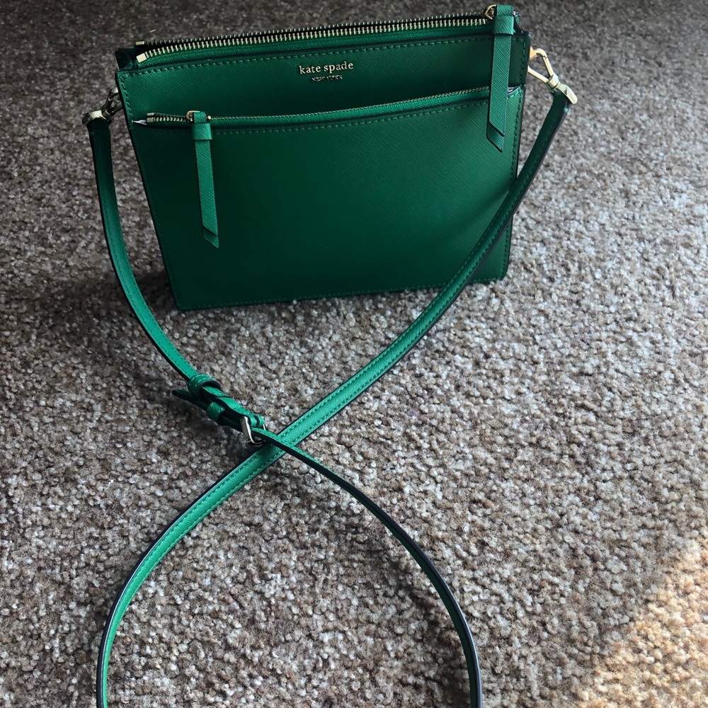 Kelly green Kate Spade crossbody bag